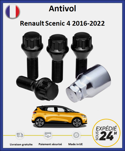 écrous antivol roues noir - antivol,
