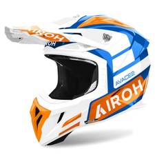 Casque Cross AIROH Aviator Ace 2 Sake Blanc Bleu Orange Brillant