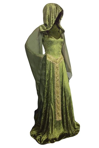 Robe médiévale capuche - médiévale,