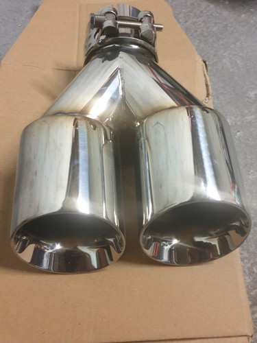 Embout silencieux double - double, inox