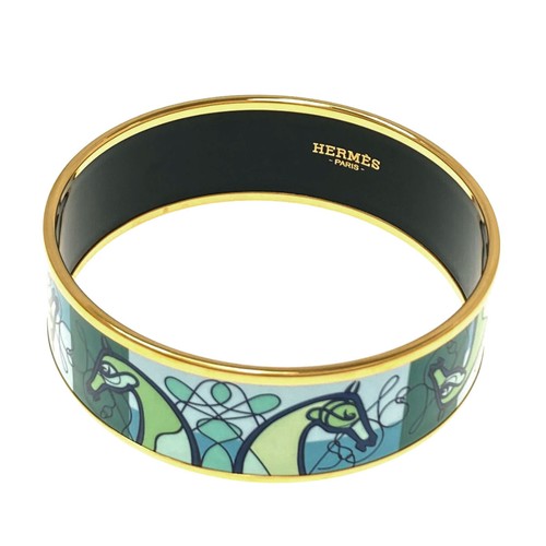 Hermes emaille bangle - ,