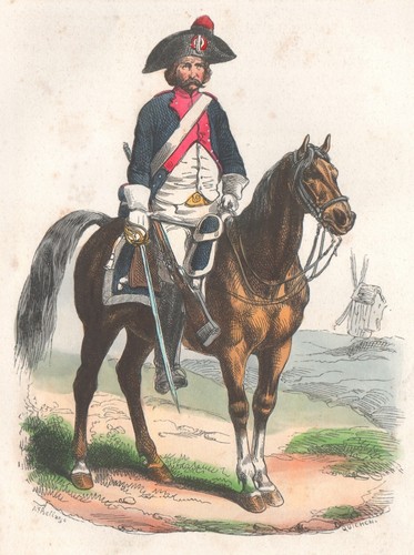Gravure xixe grosse cavalerie - ,
