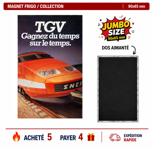 Magnet frigo train tgv - train,
