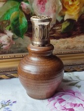 ANCIENNE LAMPE BERGER EN GRÈS MARRON 