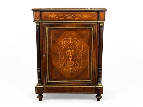 Meuble appui marqueterie bois