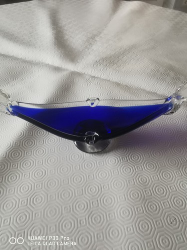 Cendrier bleu turquoise verre - bleu,