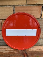 Plaque Émaillée Ancienne Panneau de signalisation émaillé