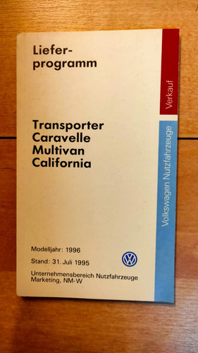 Transporter sales data - vw, t4