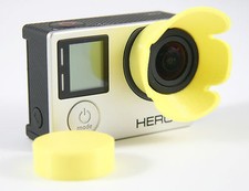 Pare-soleil Sonnenblende GoPro Go Pro HERO 3+, 4 lentilles pare-soleil jaune jaune jaune