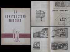 CONSTRUCTION MODERNE n°7 1950 RECONSTRUCTION SAINT MALO, VILLE FALAISE CALVADOS