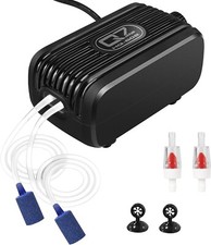 YAOBLUESEA Pompe à air pour Aquarium oxygène avec 2 Sorties 3 W 300 L/H   40 DB.