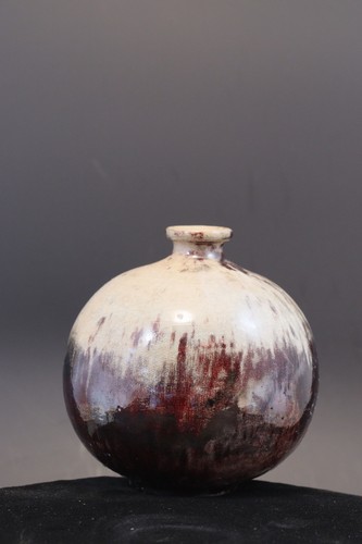 Vase grès raku - vase, signé