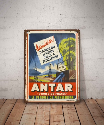 Plaque métal vintage antar - plaque,