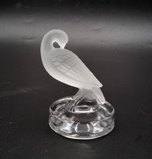Figurine oiseau verre moulé dépoli de La Cristallerie Antonio Imperatore XXème
