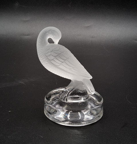 Figurine oiseau verre moulé