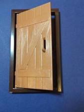 PLAYMOBIL Western  *cadre + porte marron pour drugstore ranch et  poulailler