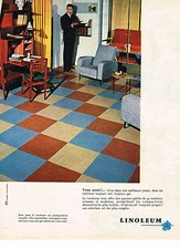PUBLICITE ADVERTISING 024   1956   LINOLEUM   revetement de sol