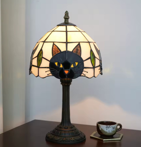 Lampe table chat noir - de,