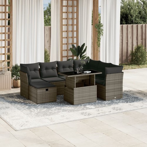 Salon jardin avec coussins - jardin,