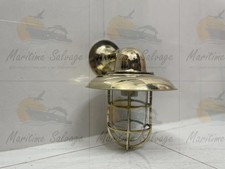 Applique murale extérieure nautique en laiton avec capuchon d'abat-jour, 10...