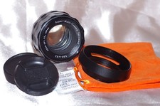 Objectif M42 55mm f1,8 TAKUMAR SMC, bouchons, pare-soleil et housse PIQUE TOP
