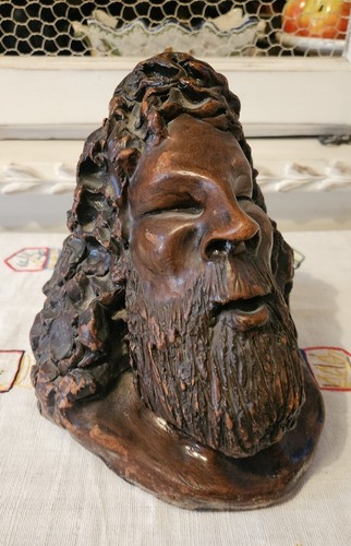 Ancienne sculpture visage en - ancienne,