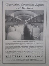 1/1947 PUB SCOTTISH AVIATION DOUGLAS C-47 DAKOTA CONVERSION AIRLINER ORIGINAL AD