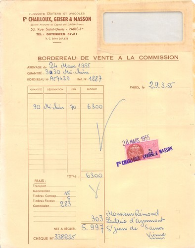 1955 laitiers avicoles - ,