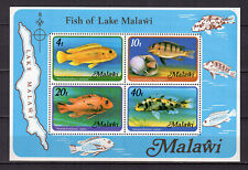 le Malawi 1977 poissons du lac un feuillet neuf /B1mal