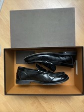 Mocassin LOUIS VUITTON Homme T 7 Vernis Noir Damier Embossé. Offre Bienvenue :)