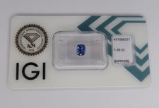 saphire 1 carat certifié IGI idée cadeau Pierres précieuses