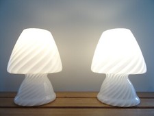 ancienne lampe champignon VENINI MURANO glass mushroom desk lamp design 1960