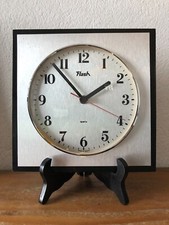 Horloge pendule  FLASH  argentée et noire VINTAGE  Années  60's 70's