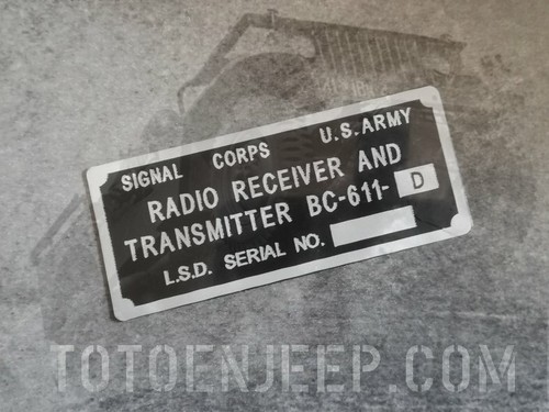 Label plaque radio - plaque,