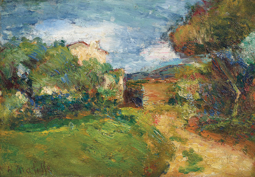 Impressionist countryside path - countryside,