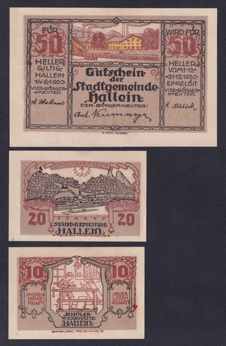 Austria notgeld hallein série - austria,