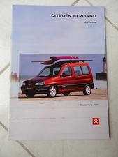 Citroen Berlingo 5 places 1997 28 pages sales brochure prospekt catalogue