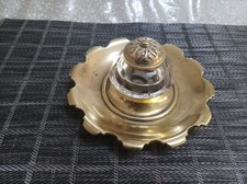 Encrier ancien (XIXème) en bronze (720 grs)  ( poinçon ) .