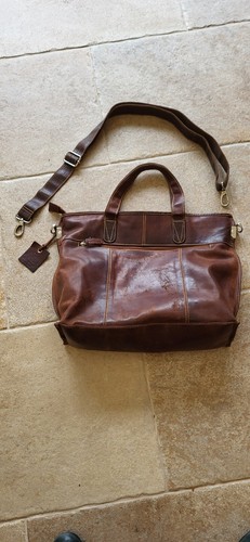 Sac besace cuir vieilli fait - -,