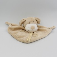 Doudou plat chien beige blanc