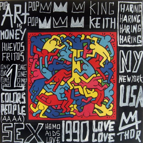 Spaco signe pop keith tableau - pop,