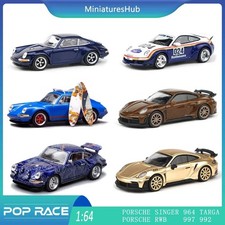 POP RACE 1:64 Porsche SINGER 964 Targa RWB 997 992 True Scale Miniatures Alloy D