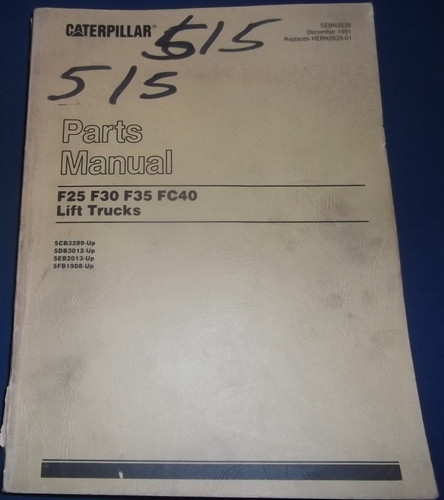 Cat caterpillar f25 f30 f35 - cat,