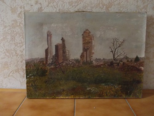 Ancien tableau huile sur - huile,