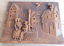 vintage ancien TABLEAU en bois