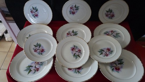 Anciennes vintage assiettes - 12,