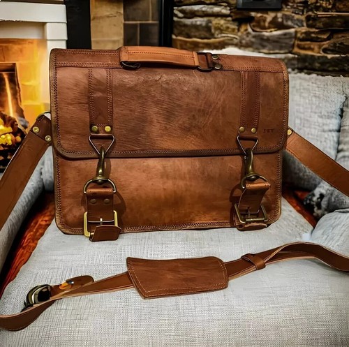 Sac messager cuir - en,