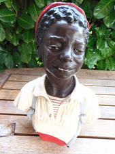 buste ancien en plâtre " petit noir de la Louisiane "