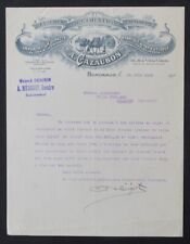 Facture BORDEAUX 1922 CAZAUBON TAPIS D'ORIENT chameau camel illustrée 84