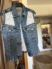 blouson sans manches jean et